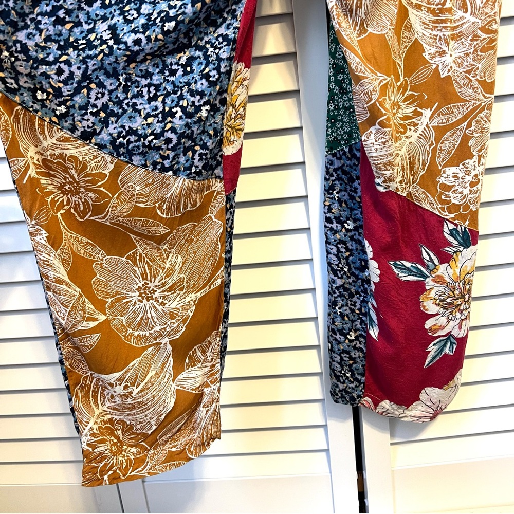 Sacred Threads Multicolor Patchwork Overalls Jump… - image 6